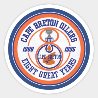 Defunct Cape Breton Oilers '8 Great Years' Hockey Team Sticker